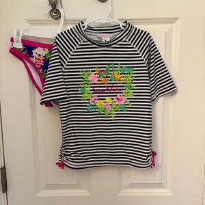 Tommy Bahama Girls Rash Guard Swim set, size 12, like new